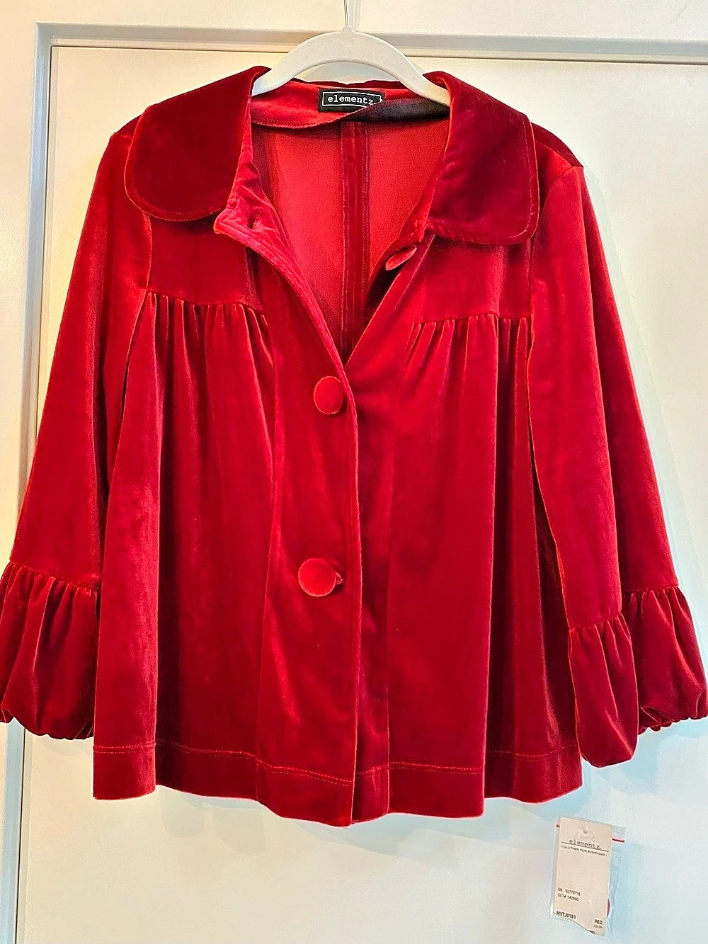 elementz Red Velvet-Style Jacket